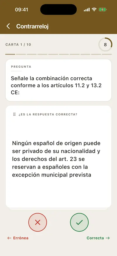 Contrarreloj: una pregunta, una respuesta y unos segundos para decidir si es la correcta