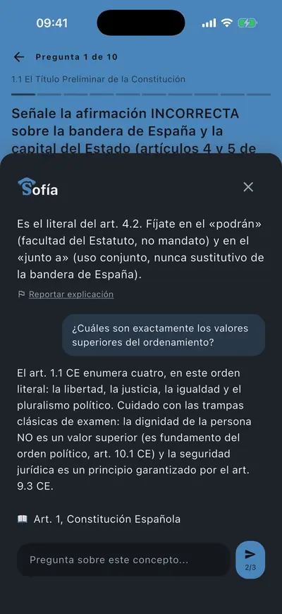 Sofía, tu profesora, respondiendo con el artículo citado